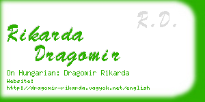rikarda dragomir business card